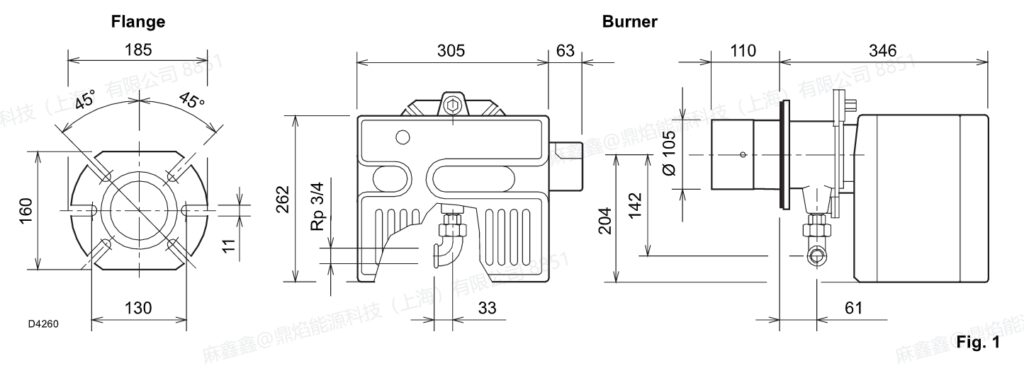 riello 40 gs 10d italian riello gas burner (normal emission)